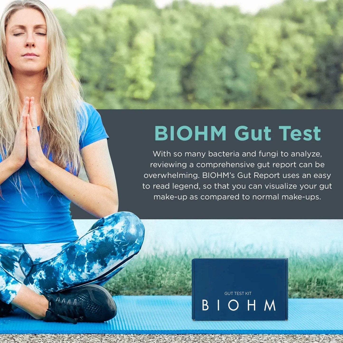 BIOHM Gut Health Test Kit for Microbiome and Digestive Health Analysis, Home Test Kit with Gut Score, Easy-to-Read Results and Actionable Recommendations - Maple Wellness Supplements