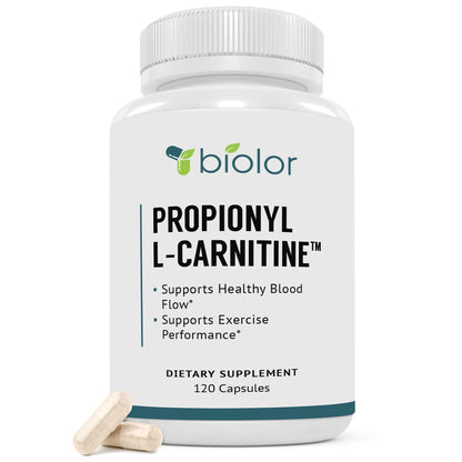 Biolor High Absorption Propionyl-L-Carnitine (PLCAR) No Artificial Fillers - Effective Propionyl L Carnitine HCL Supplement to Support Blood Circulation - 120 Capsules - Maple Wellness Supplements
