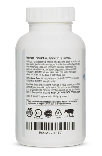 BioOptimal Multi-Collagen Supplement Capsules, Types I, II, III, V, & X Collagen, 90 Capsules - Maple Wellness Supplements