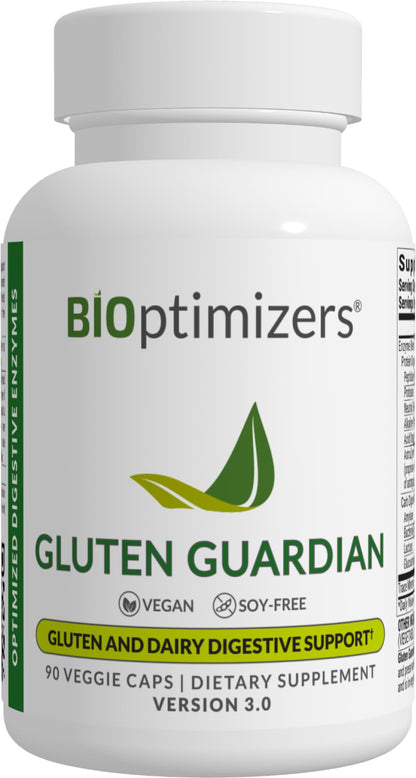 BIOptimizers Gluten Guardian 3.0 - Enzyme Supplement with DPP-IV to Support Gluten Digestion – May Help Prevent Bloating, - Maple Wellness Supplements