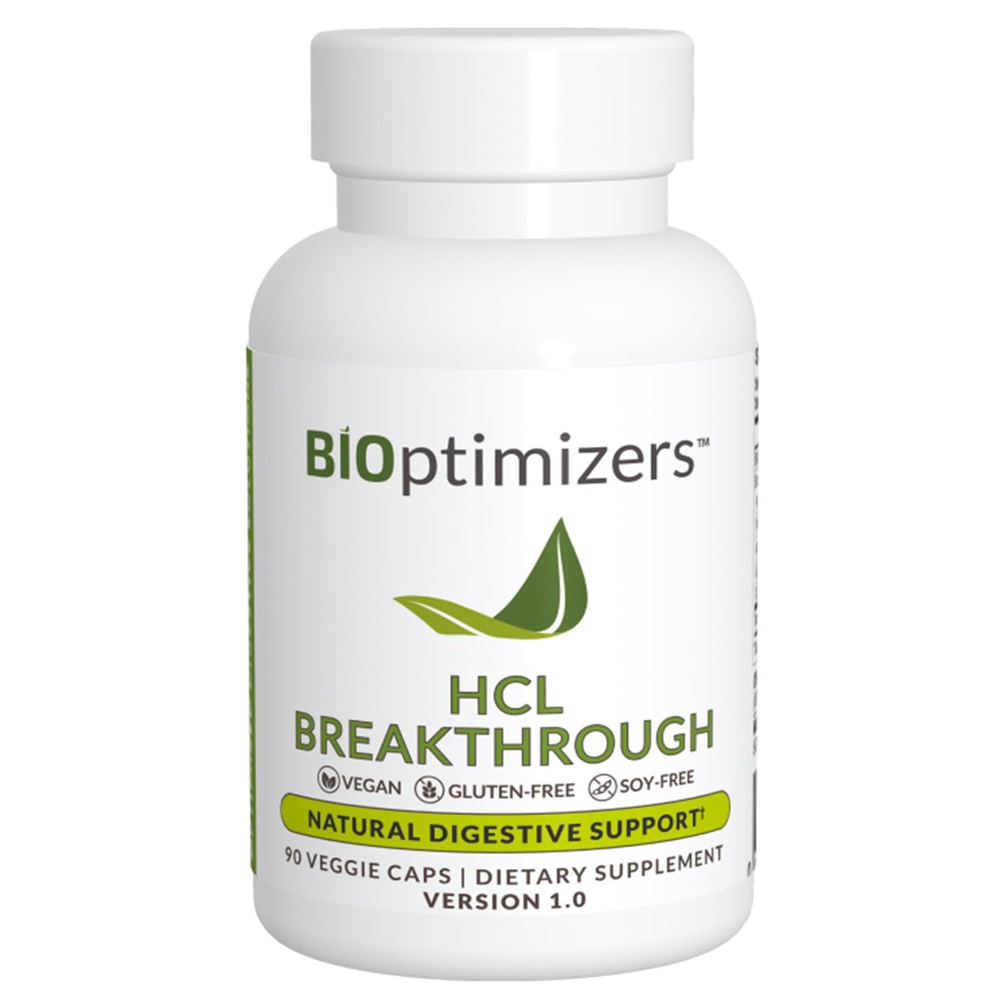 BIOptimizers HCL Breakthrough - Betaine Hydrochloride Enzymes Supplement - Assists with Protein Breakdown and Absorption - Helps Gas and Heartburn Relief - Maple Wellness Supplements