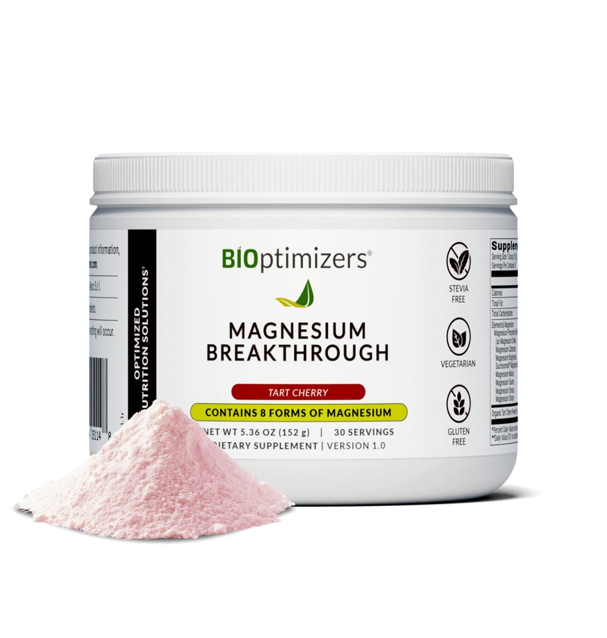 BIOptimizers Magnesium Breakthrough Drink - 8 Forms of Magnesium, Electrolytes, Sleep Health, Stress, Muscle Recovery, Heart Support | Glycinate, Citrate, Malate- Tart Cherry - Maple Wellness Supplements