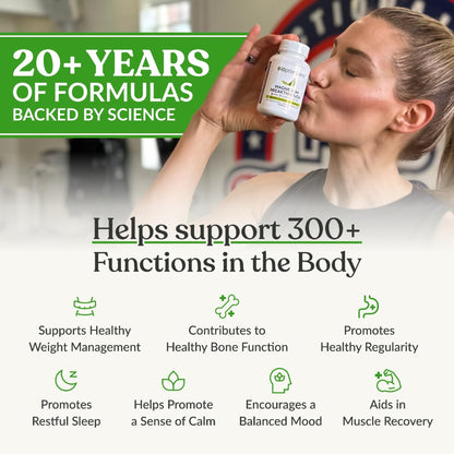 BIOptimizers Magnesium Breakthrough Supplement with 500mg - 7 Forms of Magnesium: Glycinate, Malate, Citrate, and More - Natural Support for Sleep and Cognitive Function -90 Capsules- Calming Vitamins - Maple Wellness Supplements