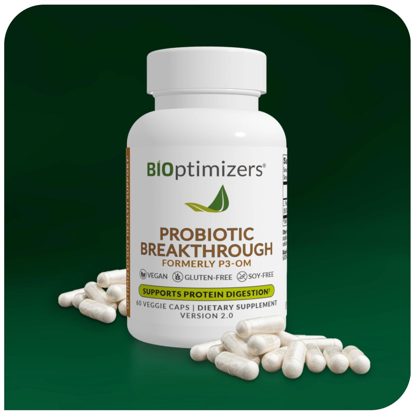 BIOptimizers Probiotic Breakthrough – Lactobacillus Plantarum OM Probiotics & Prebiotics Health Supplement for Gut, Digestive & Immune Support Probiotics - Maple Wellness Supplements