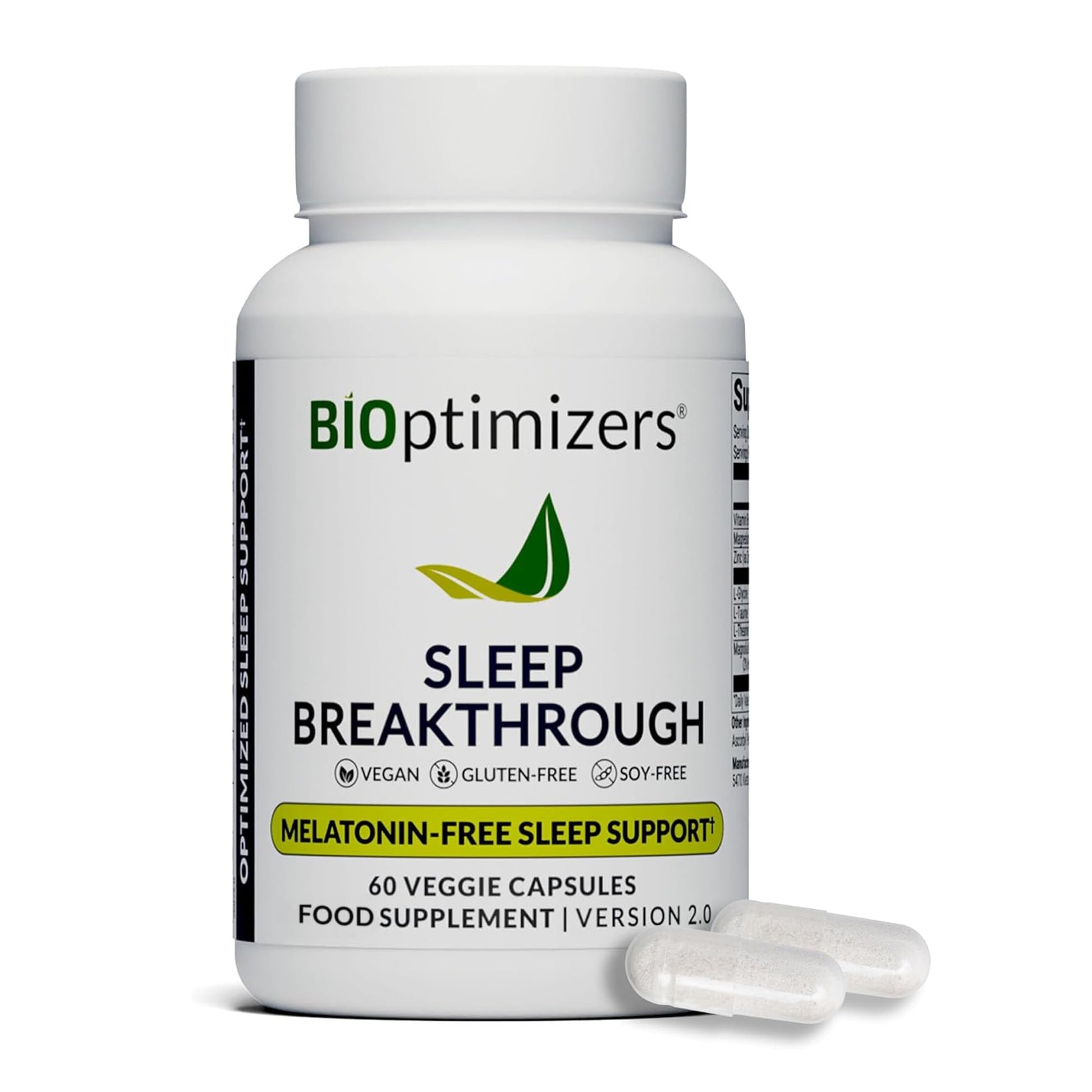 BIOptimizers Sleep Breakthrough Capsules - Natural Support Supplement | Calming Relief Aid for Adults - Maple Wellness Supplements