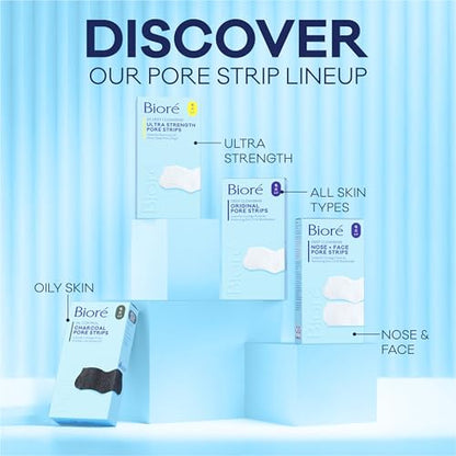 Biore Charcoal, Deep Cleansing Pore Strips, Nose Strips for Blackhead Removal on Oily Skin - Maple Wellness Supplements