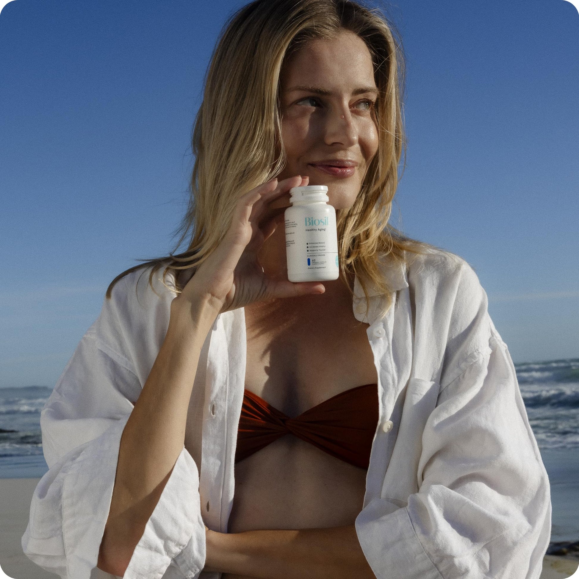 Biosil Collagen Booster Supplement - 180 Vegan Capsules - Patented ch-OSA Activator for Skin, Hair, Nails & Joints - Supports Natural Production - 90-Day Supply - Maple Wellness Supplements