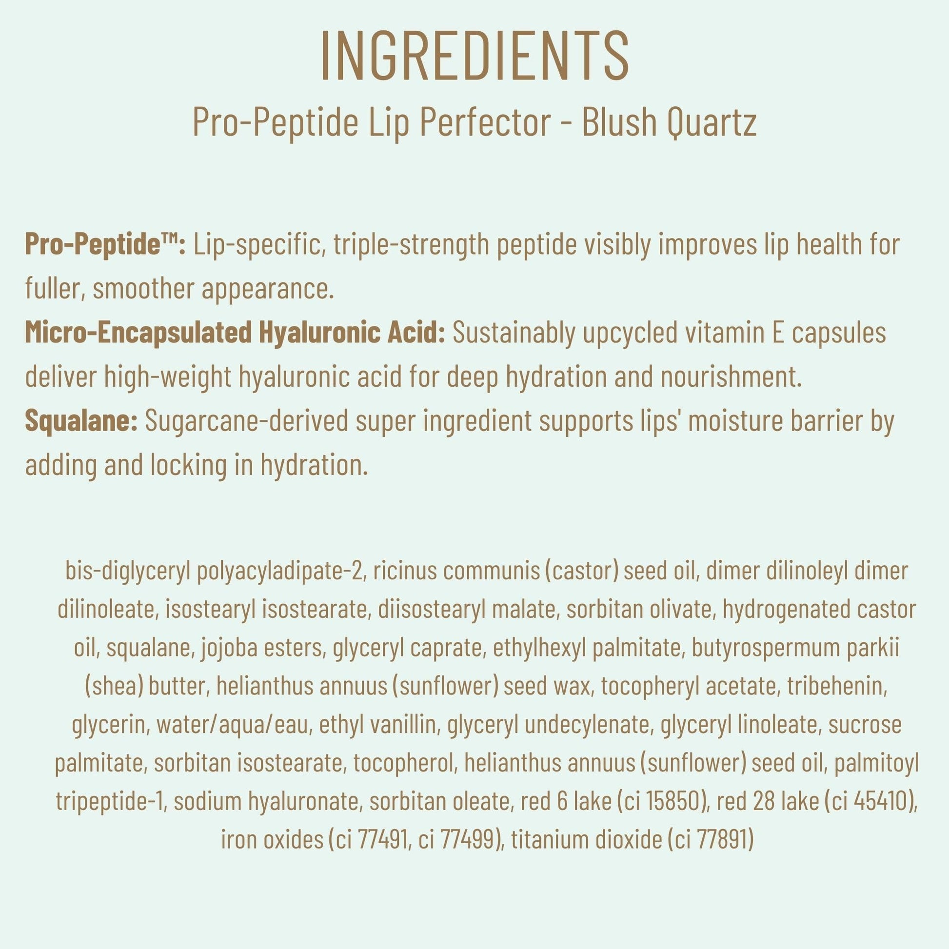 Biossance Pro-Peptide Lip Perfector – Triple-Treat Vegan Lip Balm – Deeply Hydrating with Pro-Peptides & Hyaluronic Acid – Enhances Natural Lip Color – Silky, Glossy Finish in Blush Quartz, Pink - Maple Wellness Supplements