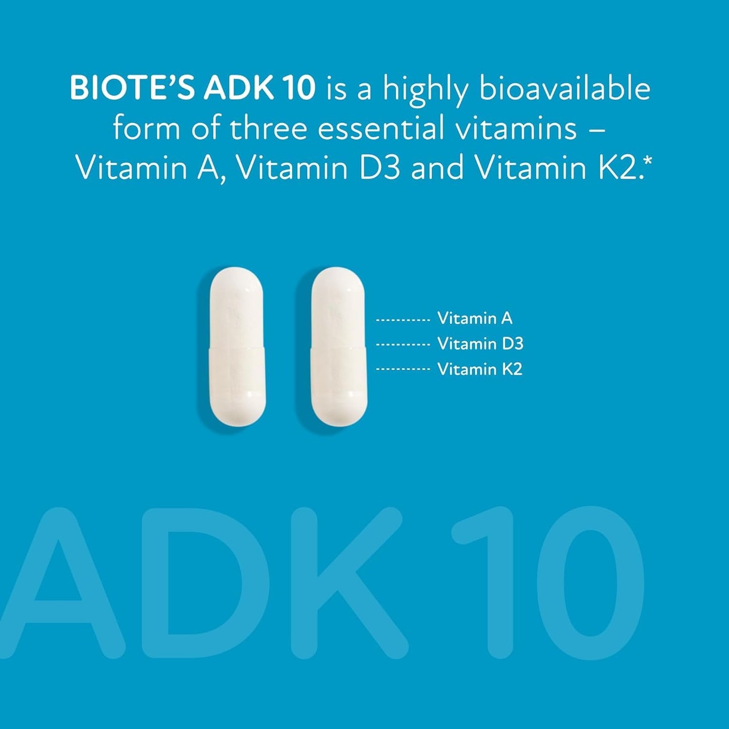Biote Nutraceuticals - ADK 10 - Immunity + Cardiovascular (90 Capsules) - Maple Wellness Supplements