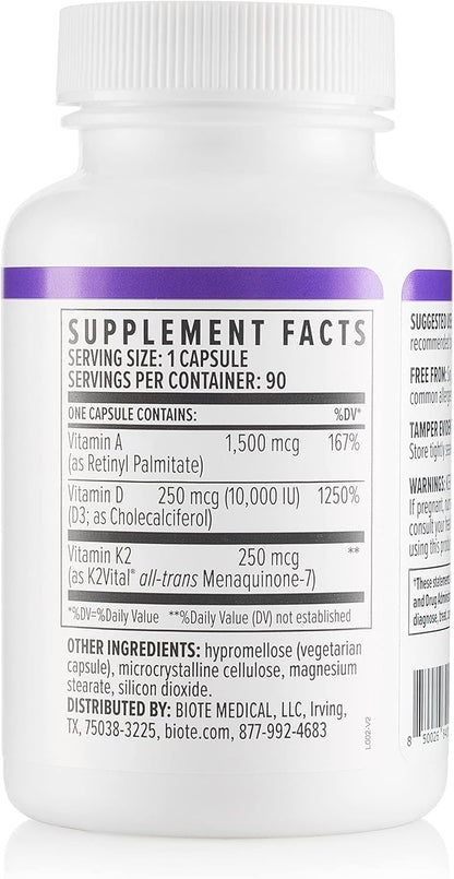 Biote Nutraceuticals - ADK 10 - Immunity + Cardiovascular (90 Capsules) - Maple Wellness Supplements