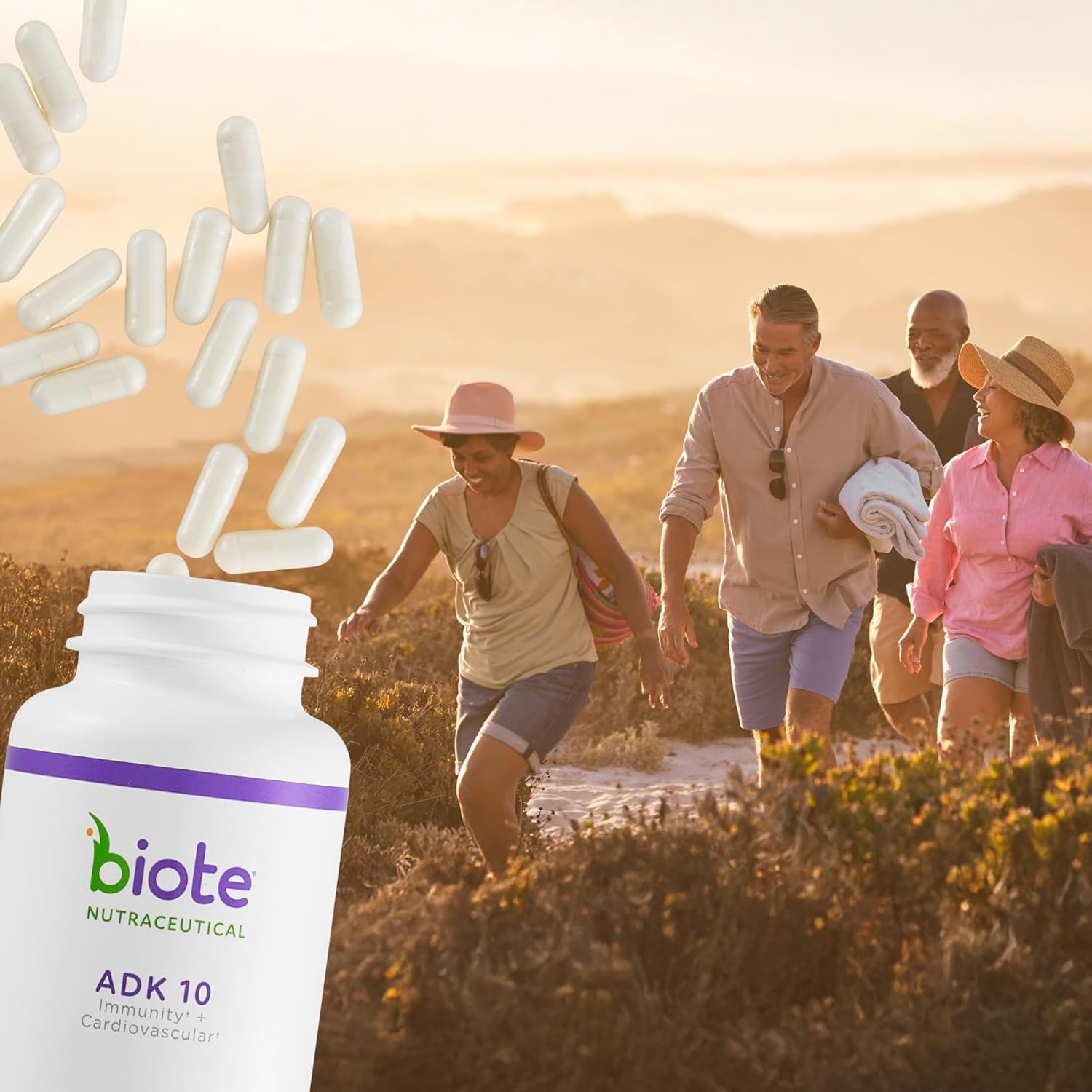 Biote Nutraceuticals - ADK 10 - Immunity + Cardiovascular (90 Capsules) - Maple Wellness Supplements