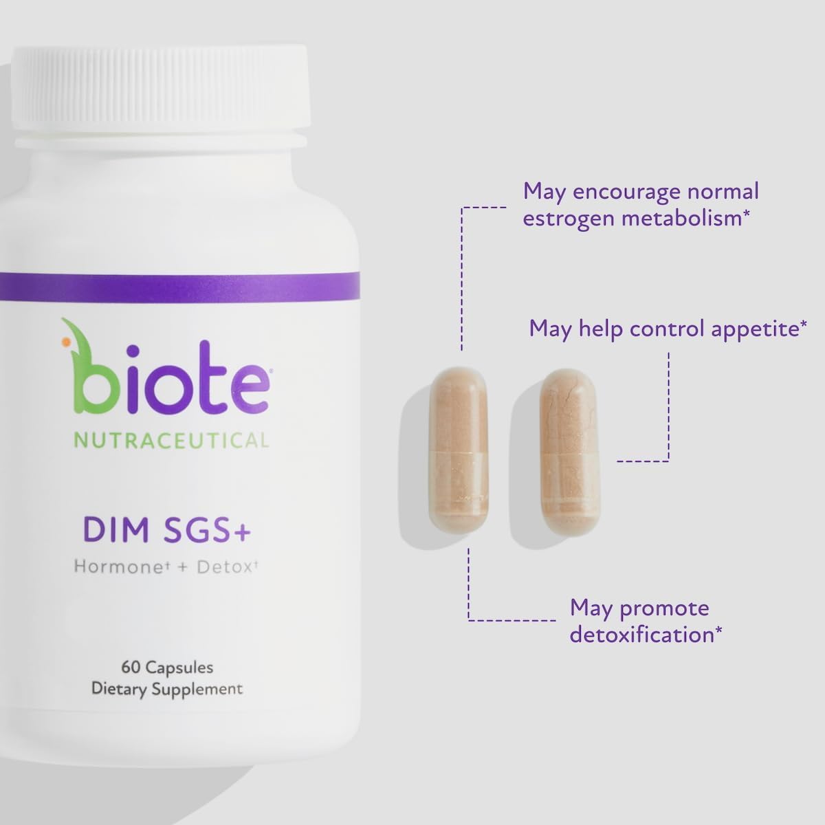 Biote Nutraceuticals - DIM SGS + - Hormone + Detox (60 Capsules) - Maple Wellness Supplements