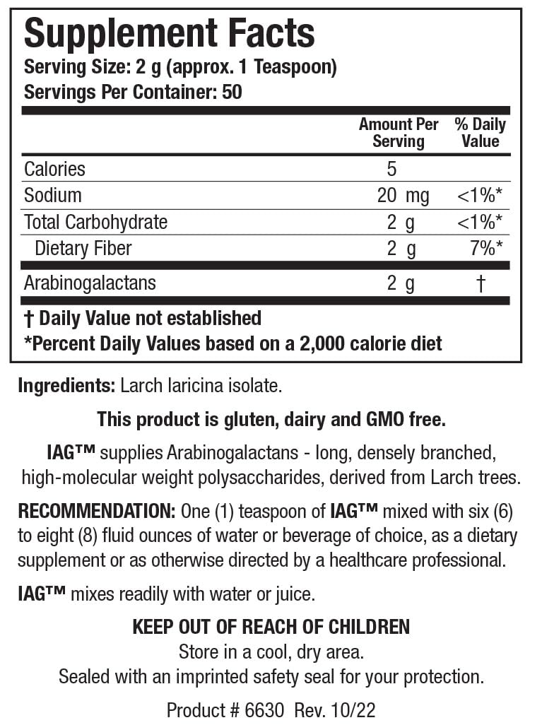 Biotics Research IAG Easy to Dissolve Prebiotic Powdered Formula, Immune Support, Gut Health, Stimulate Butyrate Production, Colon Health 3.6 Ounces - Maple Wellness Supplements