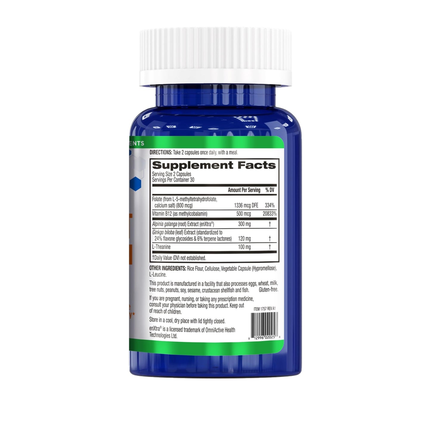 BioTrust Brain Bright – Daily Nootropic Boost for Focus, Concentration, Mental Clarity – Caffeine Free Nootropics Brain Support Supplement – Thai Ginger, Ginkgo, Folate, L-Theanine – 30 Servings - Maple Wellness Supplements
