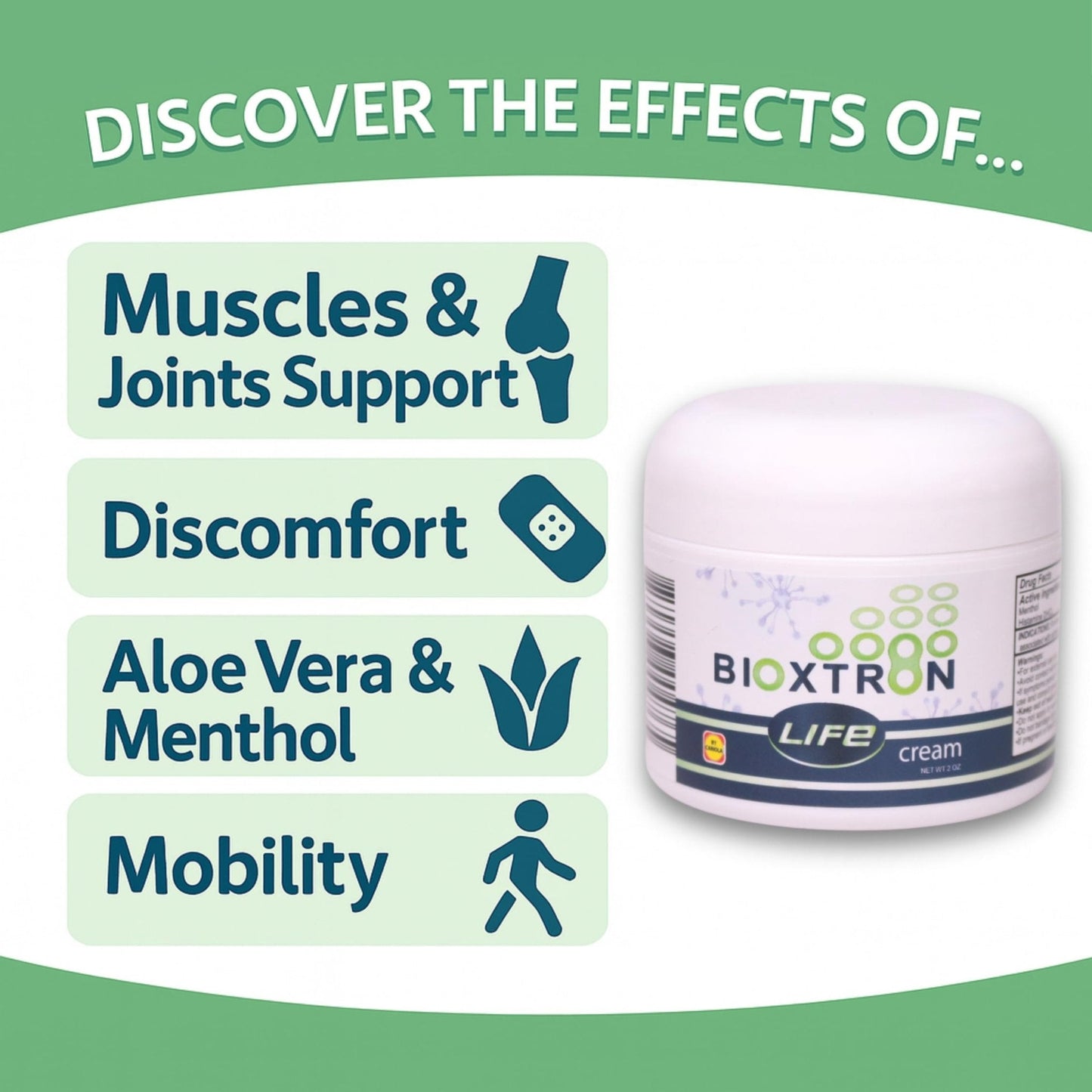 Bioxtron Life Cream Natural AFA Stem Cell Supplement 2 oz - Joint Pain - Muscle Pain - Fatigue - Maple Wellness Supplements