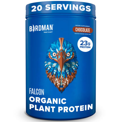 BIRDMAN Falcon Vegan Protein Powder Organic, Stevia & Sugar Free, Plant Based Protein - Maple Wellness Supplements