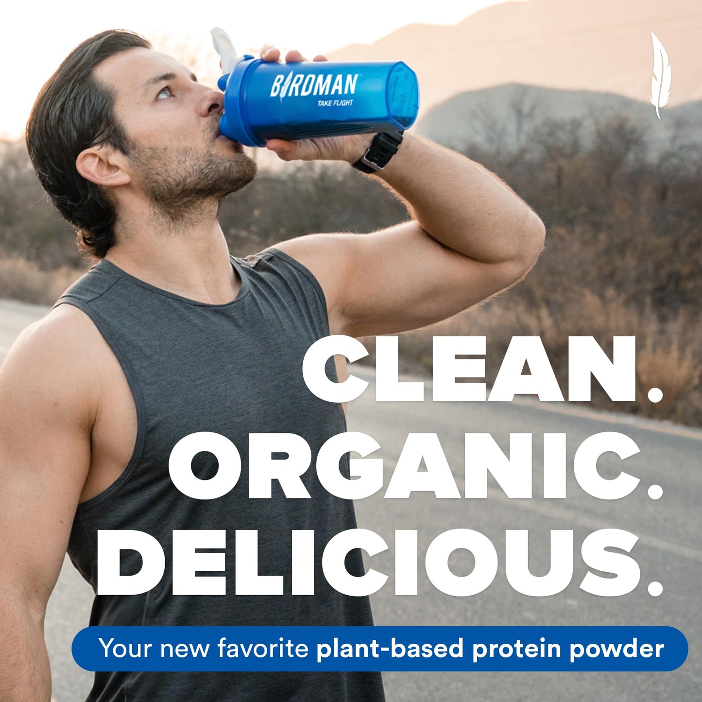 BIRDMAN Falcon Vegan Protein Powder Organic, Stevia & Sugar Free, Plant Based Protein - Maple Wellness Supplements