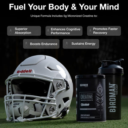 BIRDMAN Micronized Creatine Monohydrate Powder, Muscle Recovery, Caffeine Free, Creatine Pre Workout, Vegan, Post Workout, Gluten Free, Sugar Free - Maple Wellness Supplements