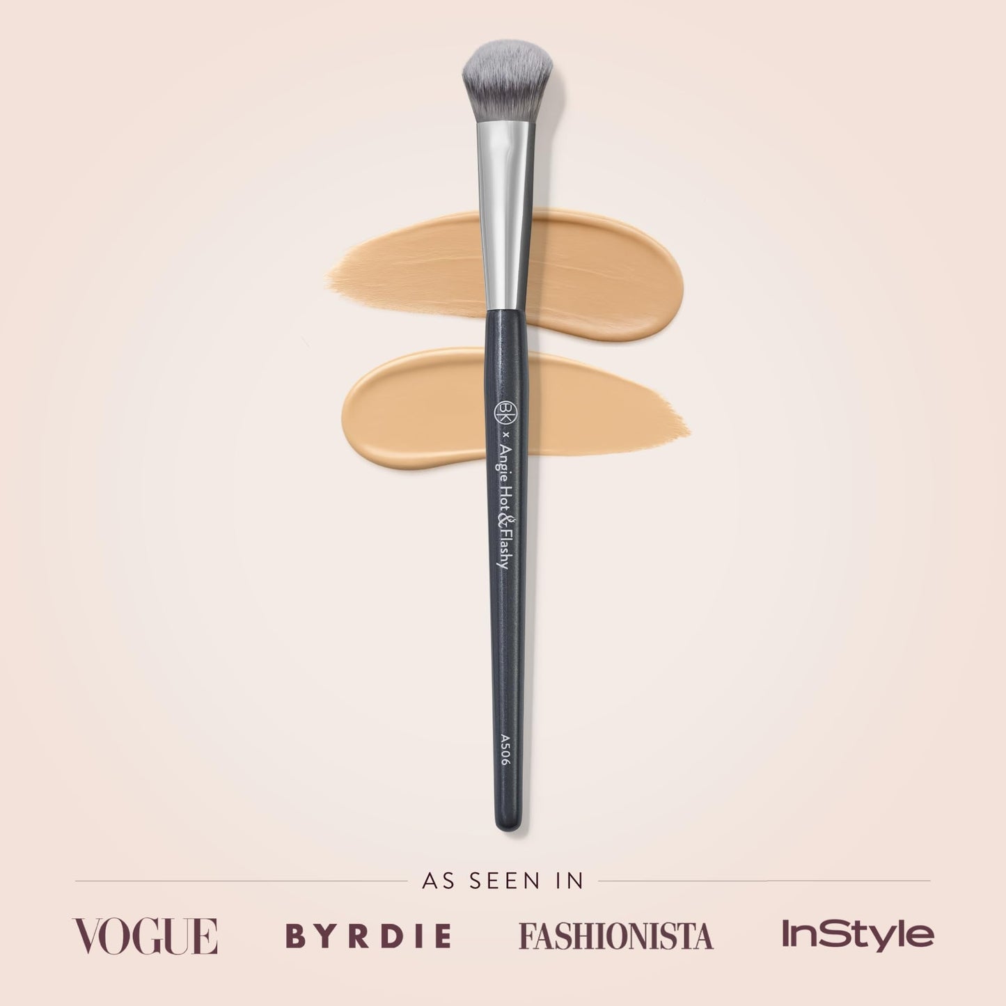 BK BEAUTY BRUSHES - ANGIE HOT & FLASHY A506 CONCEALER - Viral "Kitten Paw" Face Brush - Under-Eye Concealing and Contouring - Makeup Brushes - Maple Wellness Supplements