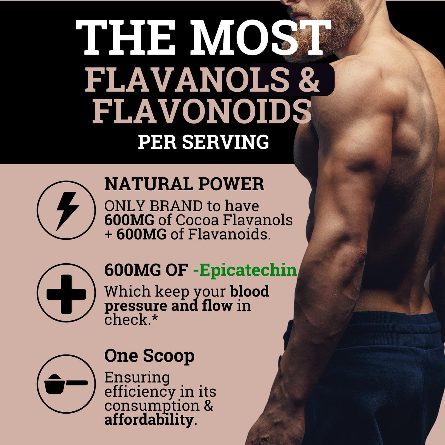 Black Forest High Flavanol Cocoa Powder (1200mg Flavanols & Flavonoids Supplements)10X More Flavanols (Epicatechin) Than Cocoa & 600mg of Epicatechin Supplement - Maple Wellness Supplements