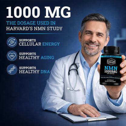 Black Forest NMN Supplements 1000mg (Nicotinamide Mononucleotide) 99% Pure, Stabilized Form, BioPerine® for Enhanced Bioavailability (60 Capsules) - Maple Wellness Supplements