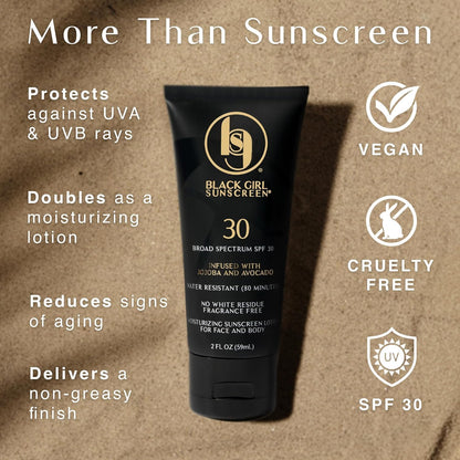 Black Girl Sunscreen SPF 30 for the Face & Body - Moisturizing Sun Protection, SPF 30, Sun Lotion for Women - Maple Wellness Supplements