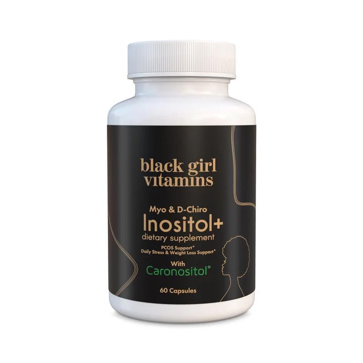 Black Girl Vitamins Inositol Supplement, 2000mg Myo + 50mg D-Chiro, Vegan Capsules to Support Hormone Balance - Maple Wellness Supplements