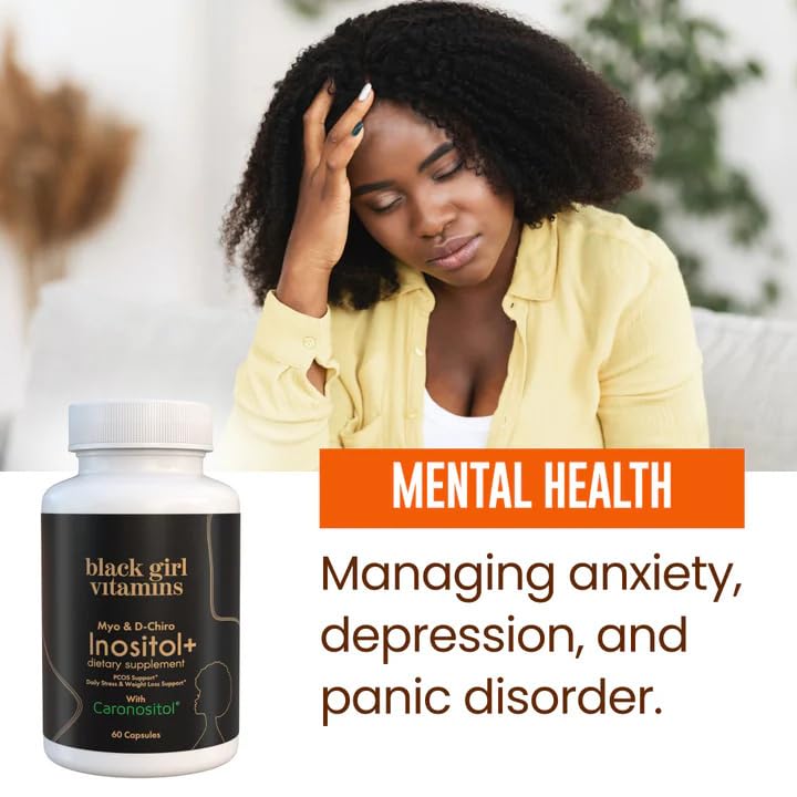 Black Girl Vitamins Inositol Supplement, 2000mg Myo + 50mg D-Chiro, Vegan Capsules to Support Hormone Balance - Maple Wellness Supplements