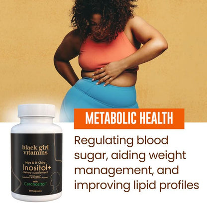Black Girl Vitamins Inositol Supplement, 2000mg Myo + 50mg D-Chiro, Vegan Capsules to Support Hormone Balance - Maple Wellness Supplements