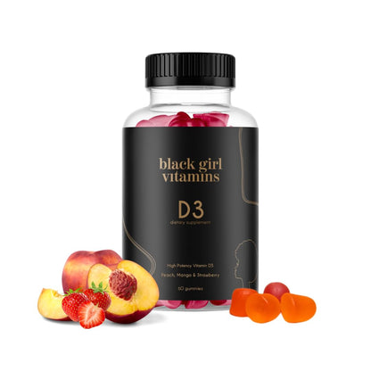 Black Girl Vitamins - Vitamin D3 Gummies, for Immune, Energy, and Bone Support, 2000IU (50mcg) Vitamin D per Serving - Maple Wellness Supplements