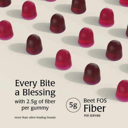 Blessments - Prebiotic Fiber Gummies for Adults & Kids with No Added Sugar- 5g (60 Count-2 Pack) High Fiber Supplement Gummies - Vegan - Keto Friendly - Maple Wellness Supplements