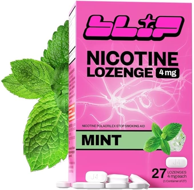 Blip NRT Nicotine Lozenge Mini's - 2mg Mint Flavor (27 Count) - Help Quit Smoking Aid, Reduce Cravings - Nicotine Replacement - Maple Wellness Supplements