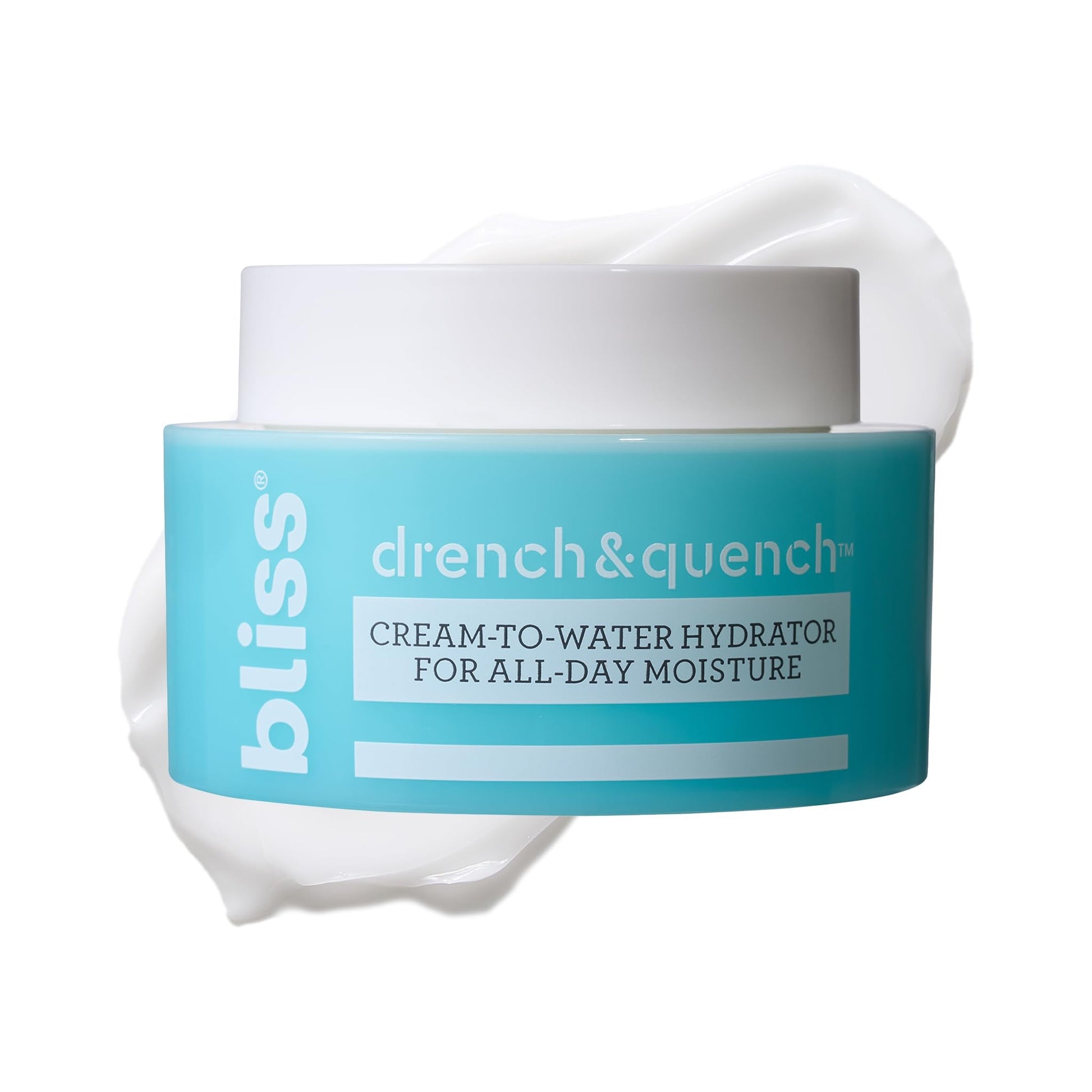 Bliss Drench & Quench Hyaluronic Acid Cream to Water Moisturizer | Lightweight Face Cream with 4 Types of Hyaluronic Acid for All Day Hydration and Plump Skin | Clean Vegan & Cruelty Free 1.7 fl oz - Maple Wellness Supplements