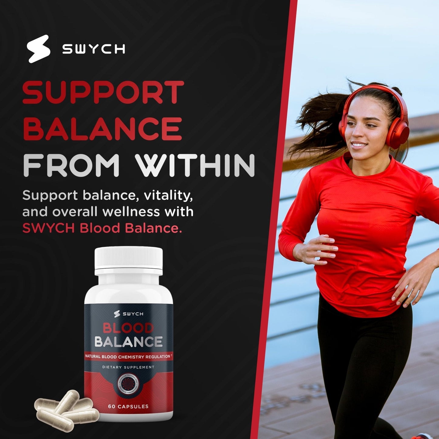 Blood Balance Supplement for Healthy Blood Support, Circulation, Metabolism & Vitality | Energy Formula with Premium Ingredients | Holistic Products to Support Cardiovascular Function – 60 Capsules - Maple Wellness Supplements