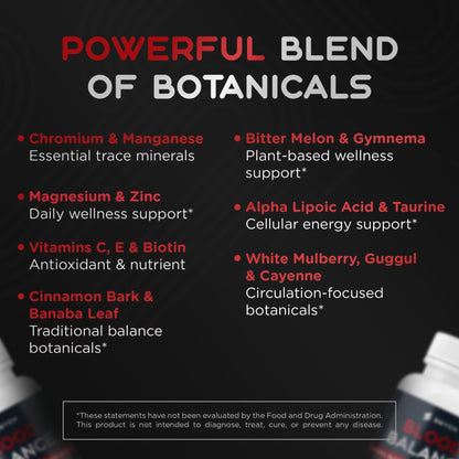Blood Balance Supplement for Healthy Blood Support, Circulation, Metabolism & Vitality | Energy Formula with Premium Ingredients | Holistic Products to Support Cardiovascular Function – 60 Capsules - Maple Wellness Supplements