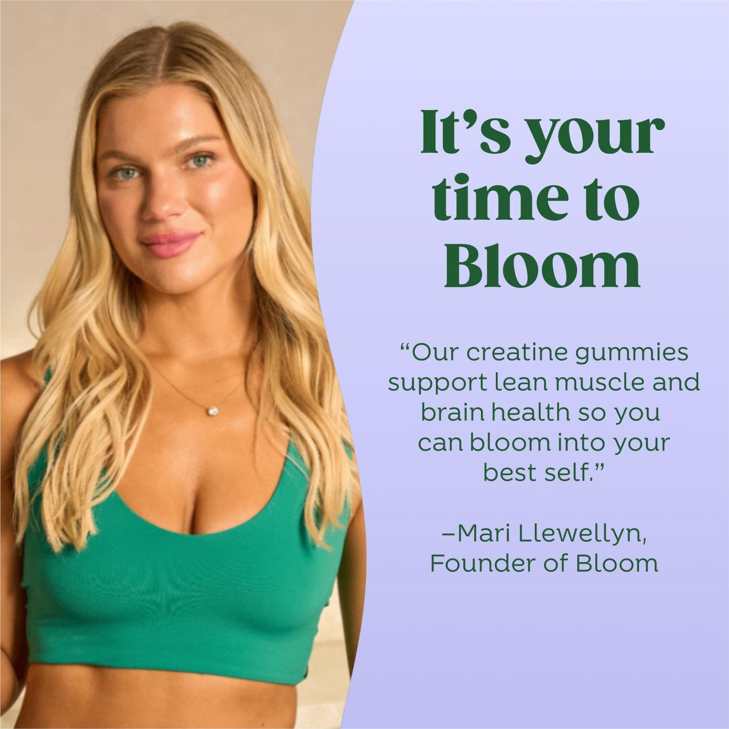 Bloom Creatine Monohydrate Gummies, 5g Per Serving, Sugar Free Creatine Gummy for Workout, Strength, Cognitive Health & Lean Muscle Support - Maple Wellness Supplements