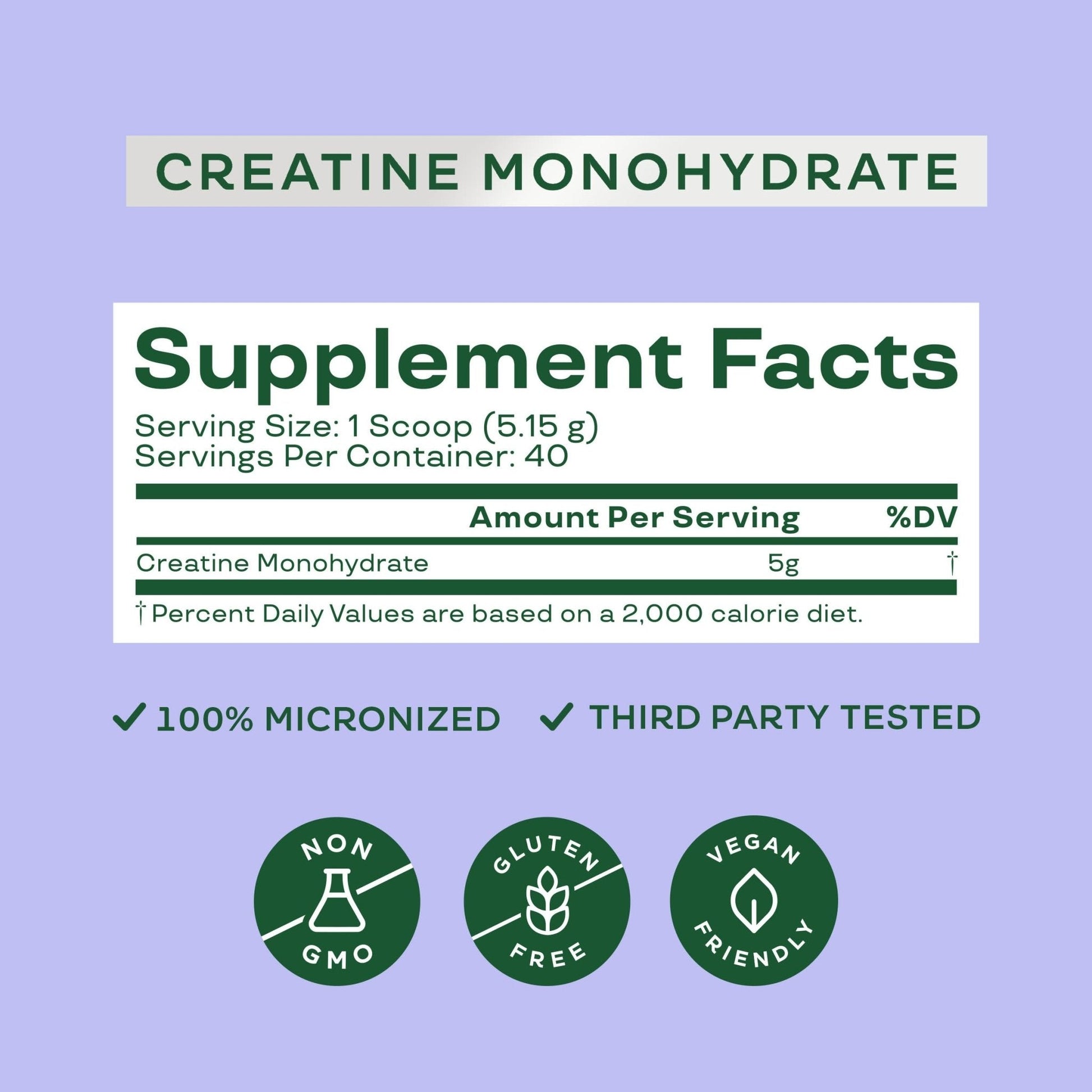 Bloom Nutrition Creatine Monohydrate Powder, 5g Micronized Creatine per Serving, Supports Muscle Recovery, Strength, Endurance, Pre or Post Workout, Gluten Free, Non GMO, Unflavored, 40 SVG, 7.3 oz - Maple Wellness Supplements