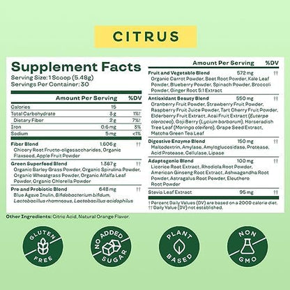 Bloom Nutrition Greens and Superfoods Powder for Digestive Health, Greens Powder - Maple Wellness Supplements