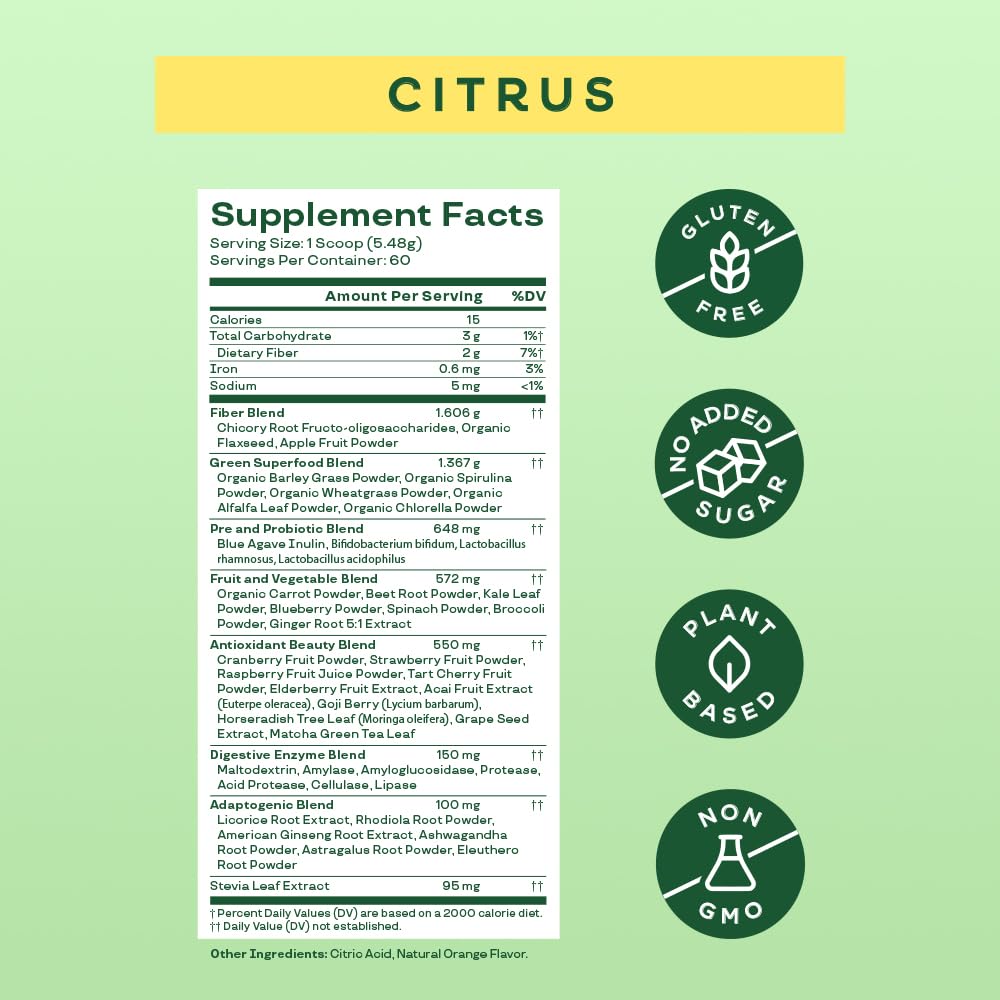 Bloom Nutrition Greens and Superfoods Powder for Digestive Health, Greens Powder - Maple Wellness Supplements