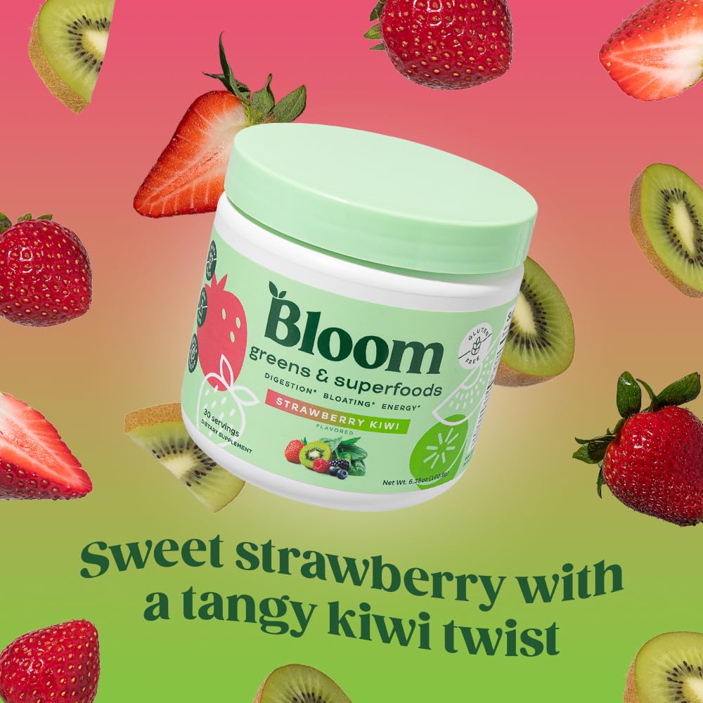 Bloom Nutrition Greens and Superfoods Powder for Digestive Health, Greens Powder - Maple Wellness Supplements