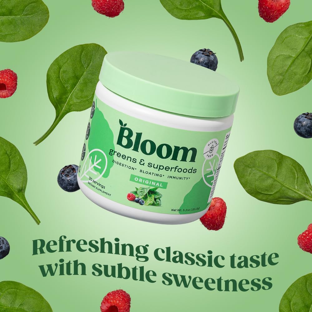 Bloom Nutrition Greens and Superfoods Powder for Digestive Health, Greens Powder - Maple Wellness Supplements