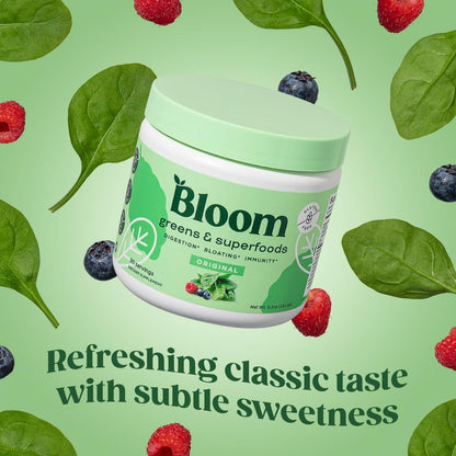 Bloom Nutrition Greens and Superfoods Powder for Digestive Health, Greens Powder - Maple Wellness Supplements