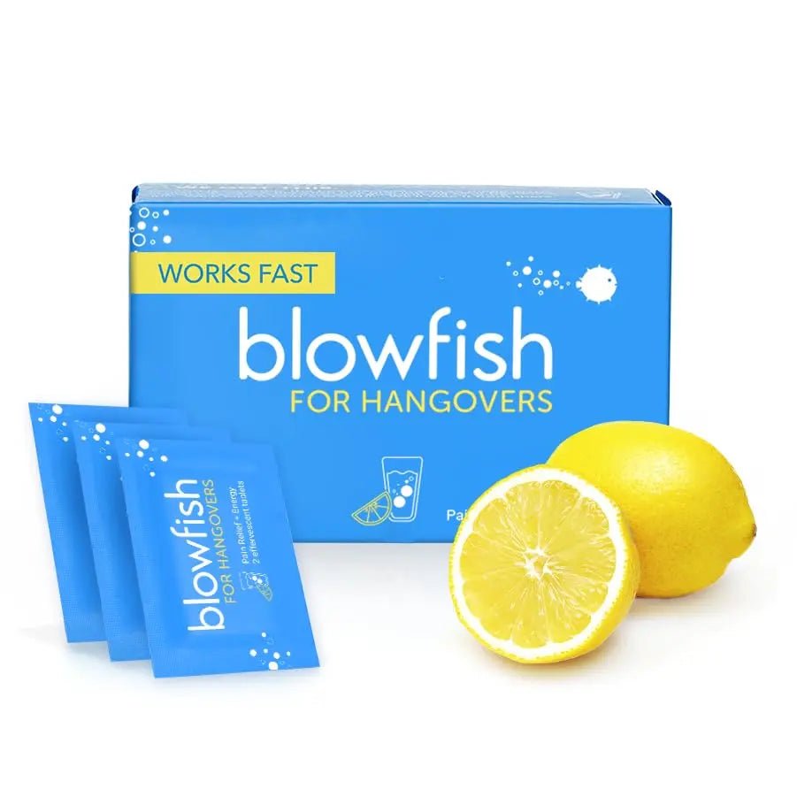 Blowfish for Hangovers - Fast Hangover Relief in 15 Minutes | FDA-Recognized Formulation | Headache Relief, Energy, and Hydration in One Step - Maple Wellness Supplements