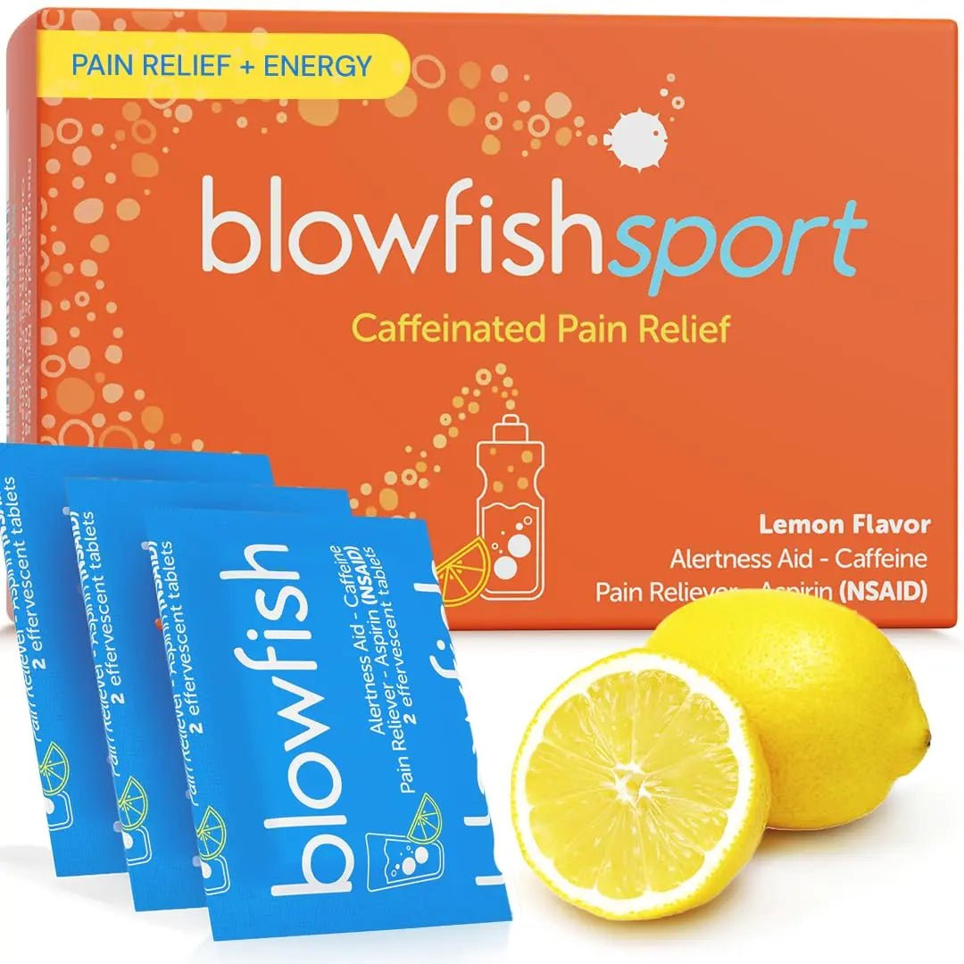 Blowfish Sport | Pain Relief for Athletes | Eases Sore Muscles | Boosts Energy | Effervescent Formula Works Fast | Perfect for Morning Workouts - Maple Wellness Supplements