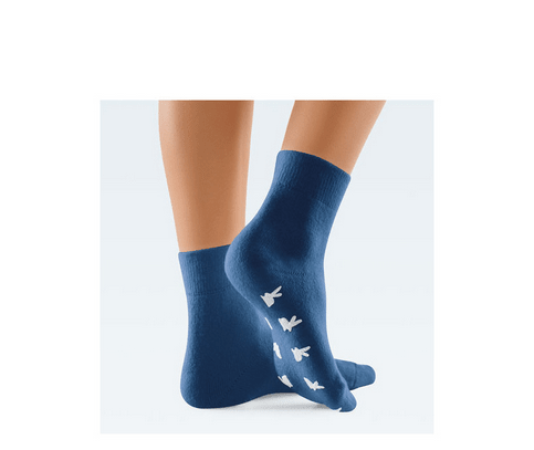 Blue angora wool socks by ClimaCare - Maple Wellness Supplements
