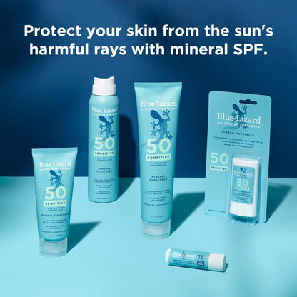 BLUE LIZARD Mineral SPF 15 Lip Balm, 3-Pack: Broad Spectrum Sun Protection, Natural Coconut Flavor, 8 Natural Oils - Maple Wellness Supplements
