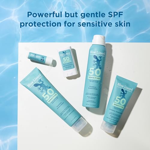 Blue Lizard Sensitive Mineral SPF 50 Sunscreen Lotion, 100% Mineral Sunscreen, UVA/UVB Protection - Maple Wellness Supplements