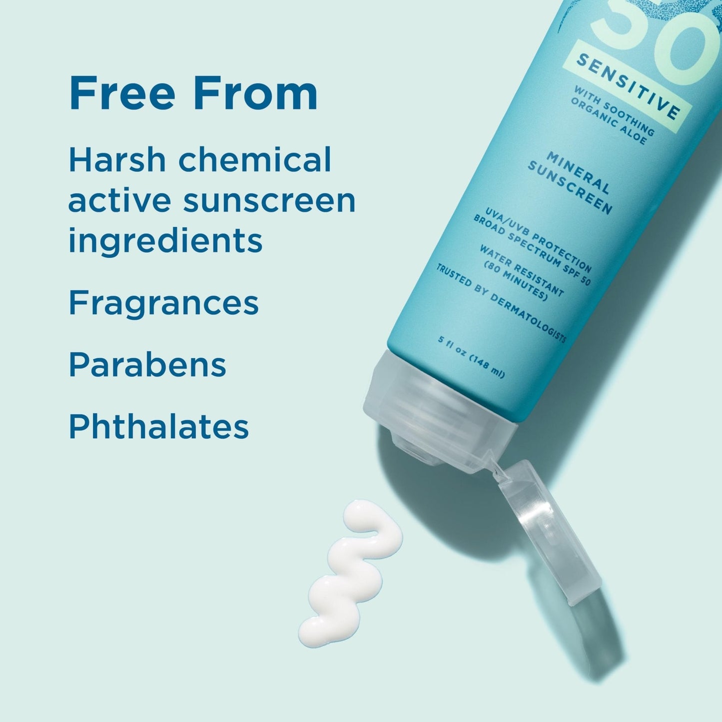 Blue Lizard Sensitive Mineral SPF 50 Sunscreen Lotion, 100% Mineral Sunscreen, UVA/UVB Protection - Maple Wellness Supplements