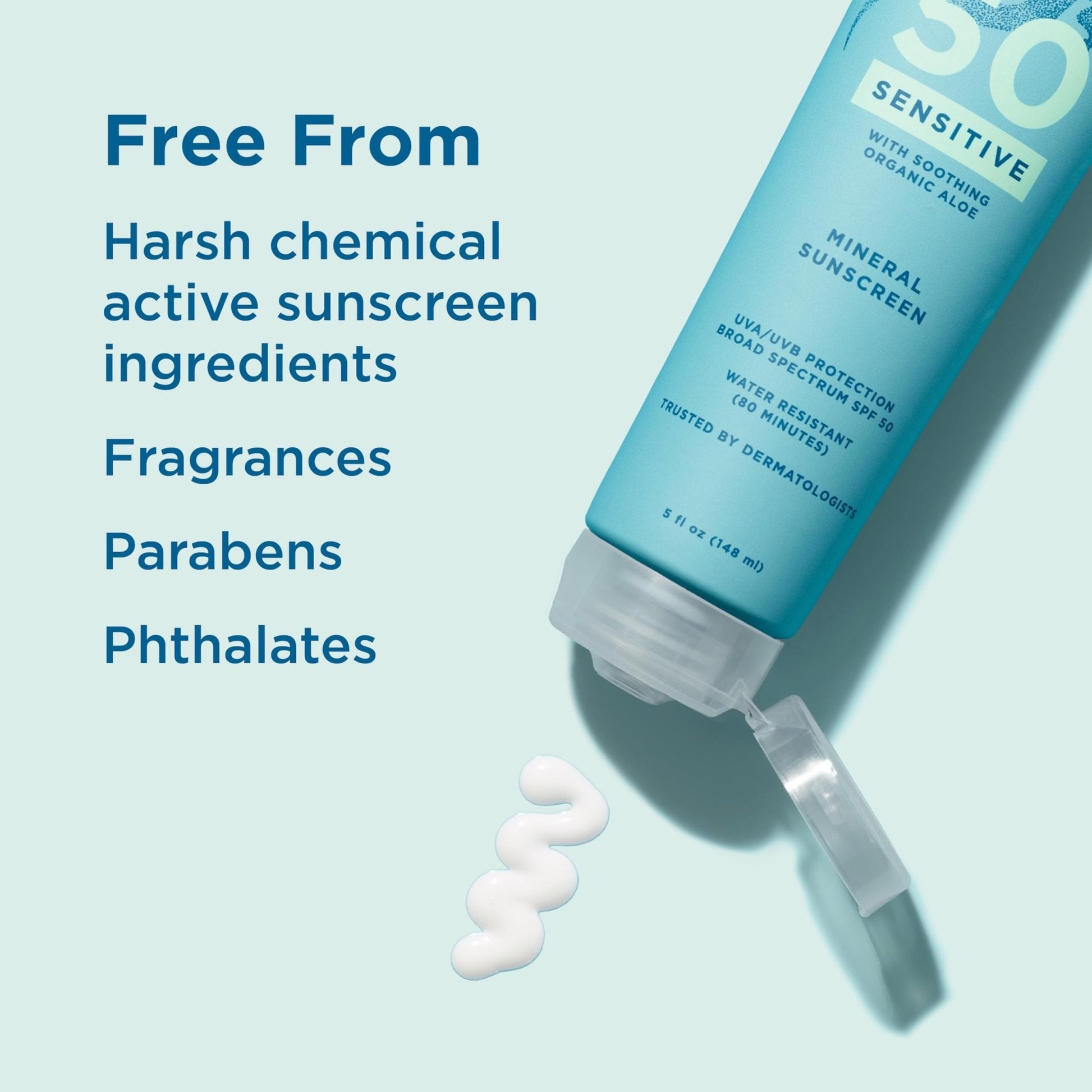 Blue Lizard Sensitive Mineral SPF 50 Sunscreen Lotion, 100% Mineral Sunscreen, UVA/UVB Protection - Maple Wellness Supplements