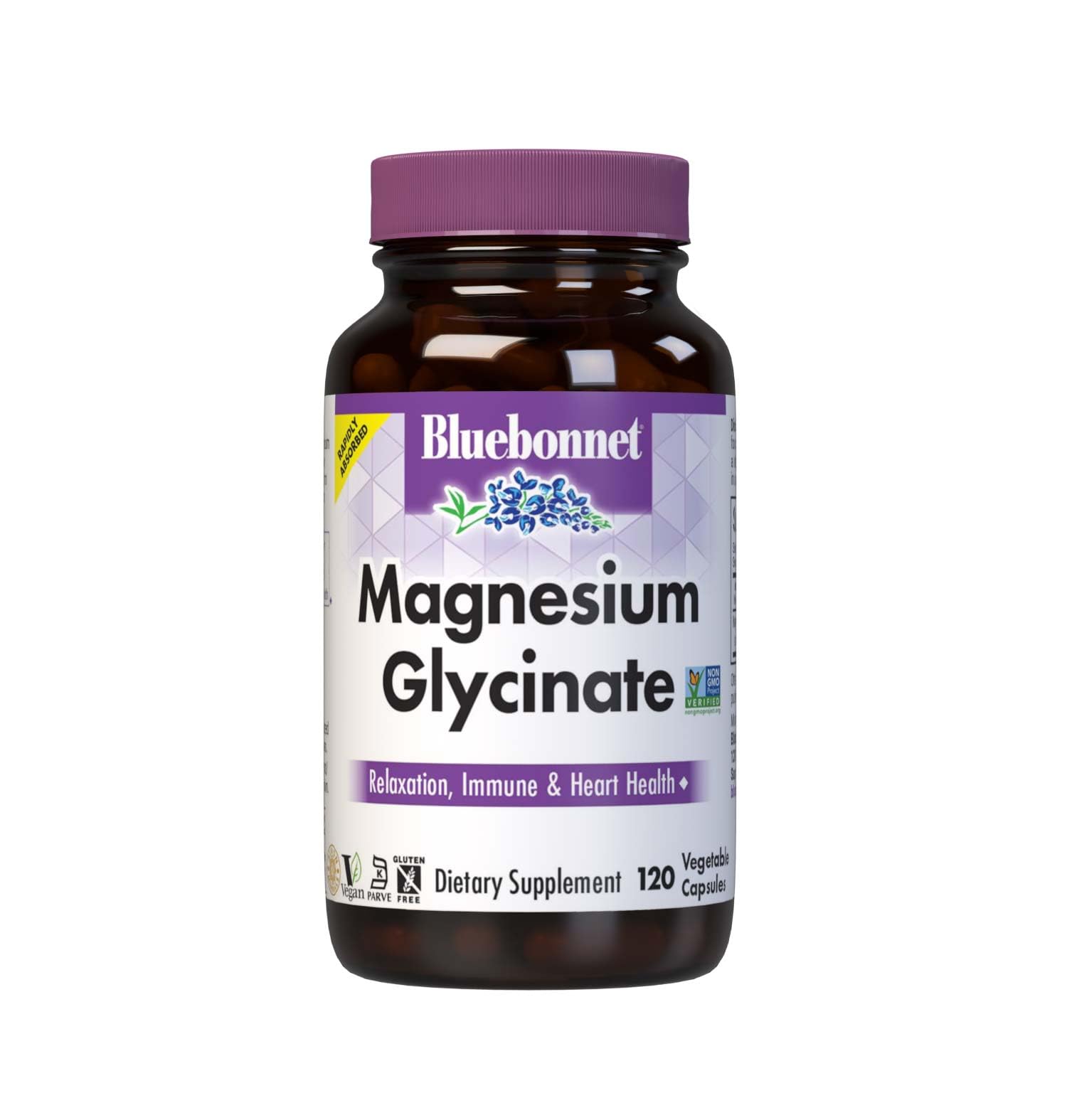 Bluebonnet Nutrition Magnesium Glycinate 400mg Maximum Absorption Mineral Complex Supports Energy Production & Enzyme Function - Non-GMO - Maple Wellness Supplements